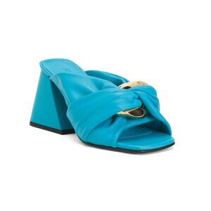 J.W. ANDERSON light blue Made In Italy Leather Heeled Sandals